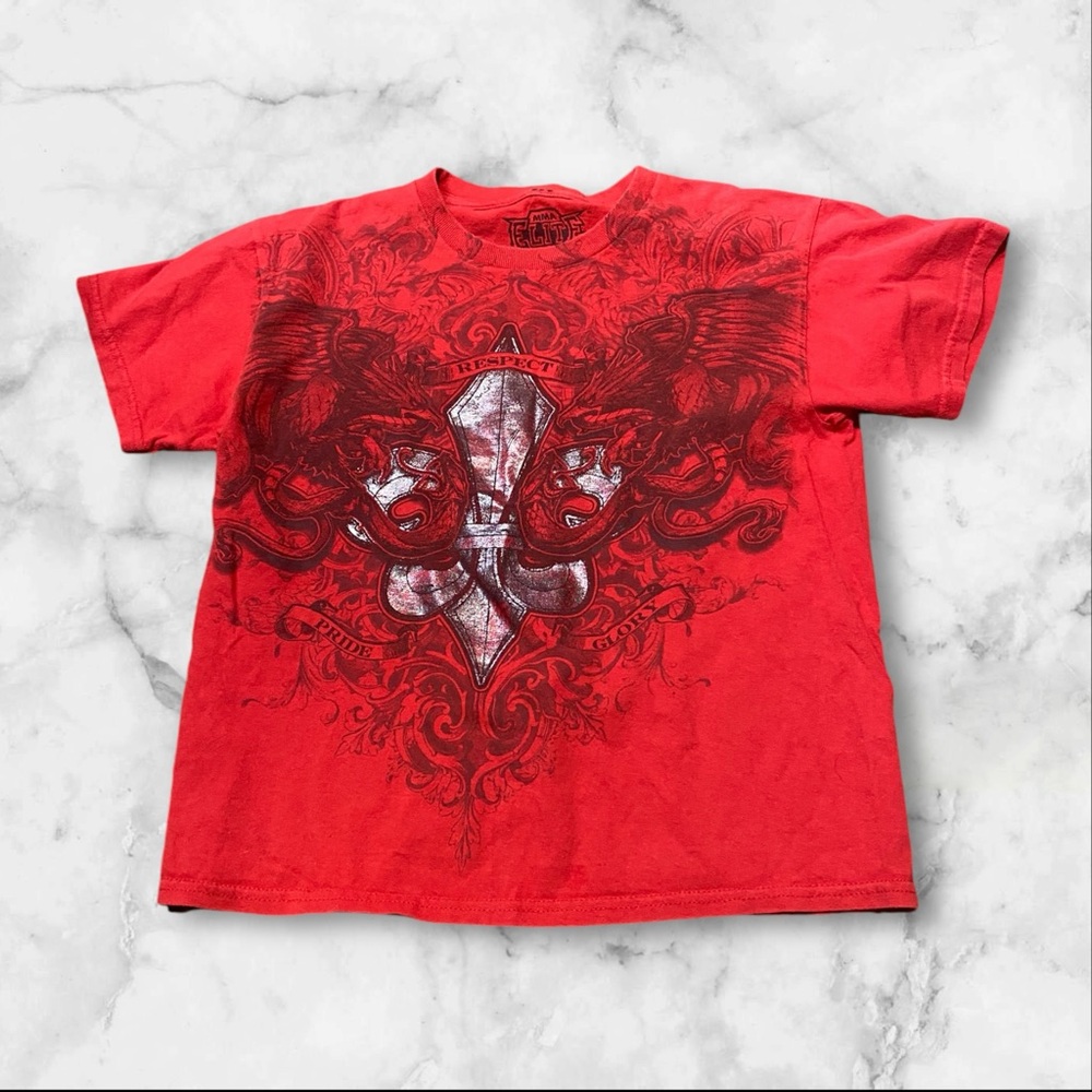 Y2K MMA elite 10/12 red and graphic tee